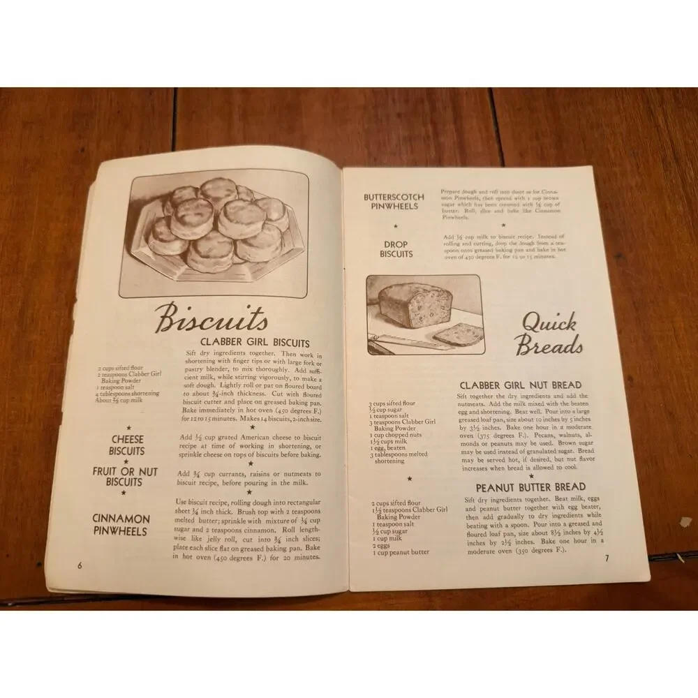Clabber GIrl Baking Book 1934, Vintage recipe Booklet 19 Pgs